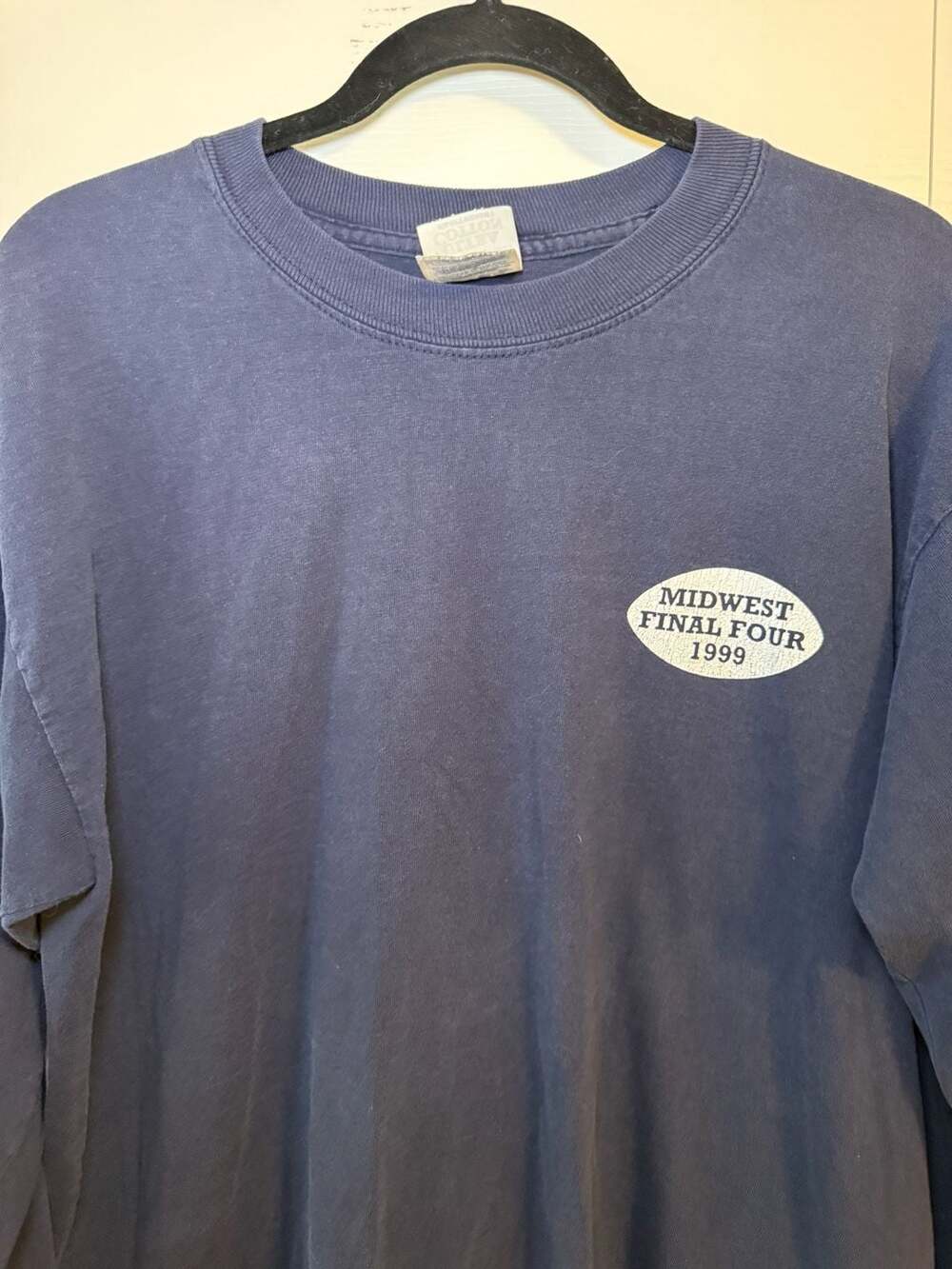 Gildan Midwest Final Four 1999 Long Sleeve T-Shirt Size L Blue Vintage